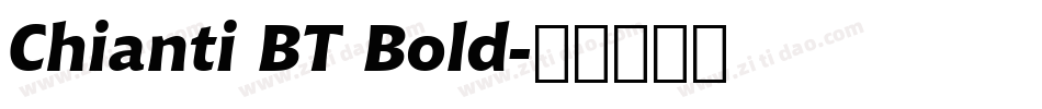Chianti BT Bold字体转换